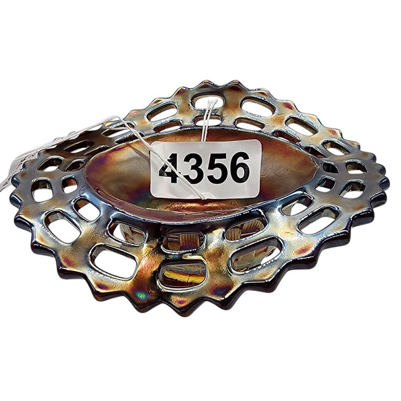 Vintage Fenton Red Open Edge Two Row JIP Hat Jack In Pulpit - Picture 2 of 7